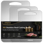 URMONA 3 PCS 304 Stainless Steel Cutting Board Set for Kitchen