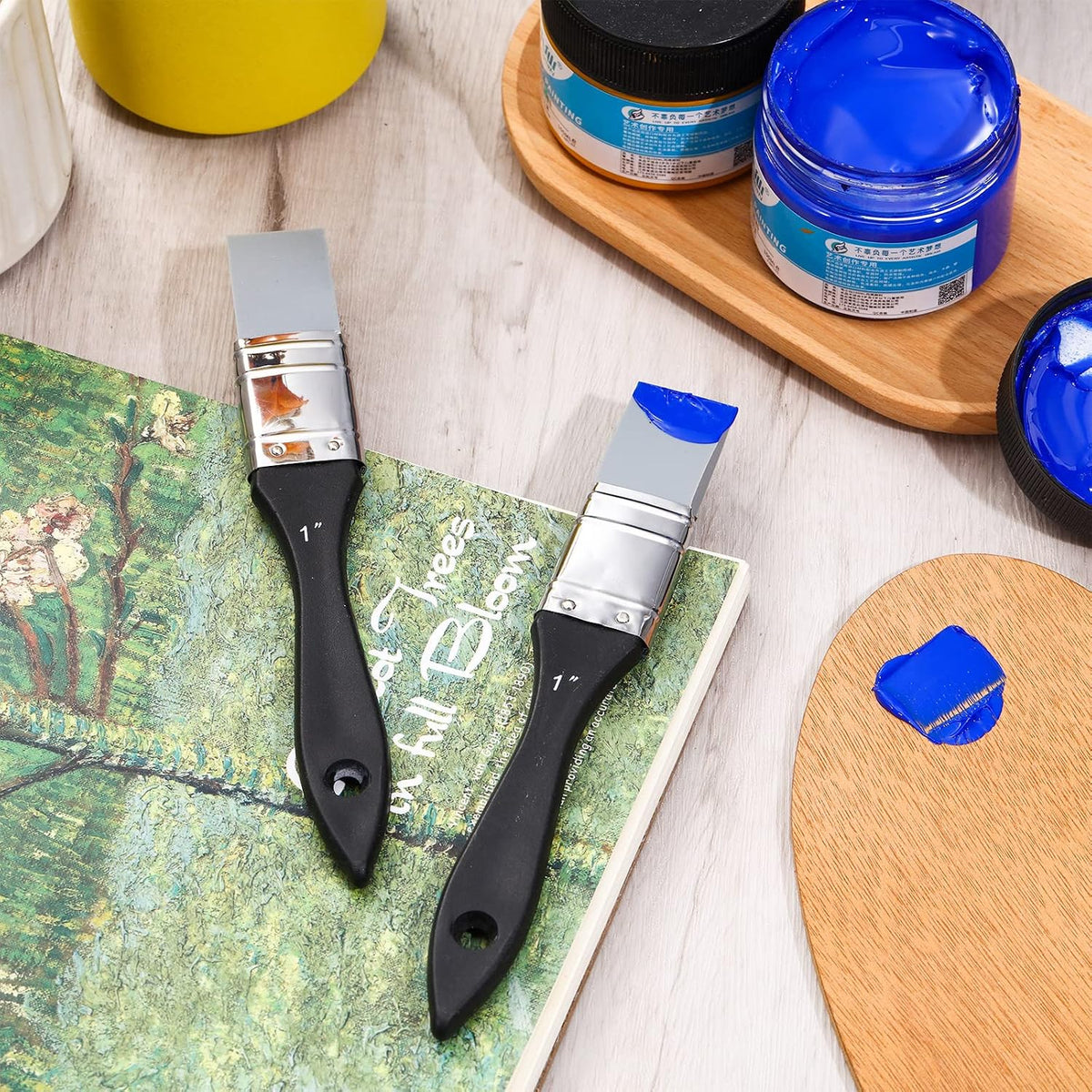 2 Pcs 1 Inch Silicone Painting Brush, 1 Inch Wide