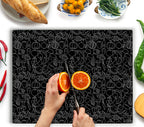 Kitchenville Glass Cutting Board 16"x12": Tempered Glass Kitchen Counter Protector - Durable- Scratch-Resistant, Heat-Proof - Clear Design