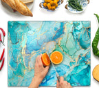 Kitchenville Glass Cutting Board 16"x12": Tempered Glass Kitchen Counter Protector - Durable- Scratch-Resistant, Heat-Proof - Clear Design