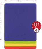 Dexas Heavy Duty Grippmat Flexible Cutting Board Set of Four 8 x 11 inches