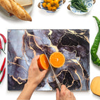 Kitchenville Glass Cutting Board 16"x12": Tempered Glass Kitchen Counter Protector - Durable- Scratch-Resistant, Heat-Proof - Clear Design
