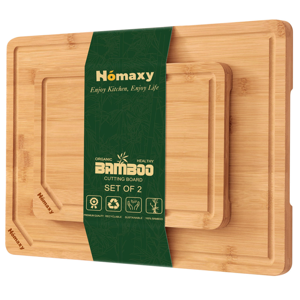 Homaxy Extra Large Organic Bamboo Cutting Boards for Kitchen, 17.5"x12"